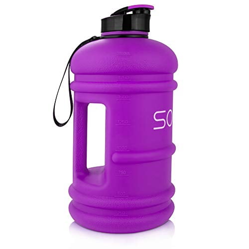 Details about / Half Gallon Jug 2.2L Big Gym Water Bottle Large Plastic Reusable Sports No BPA